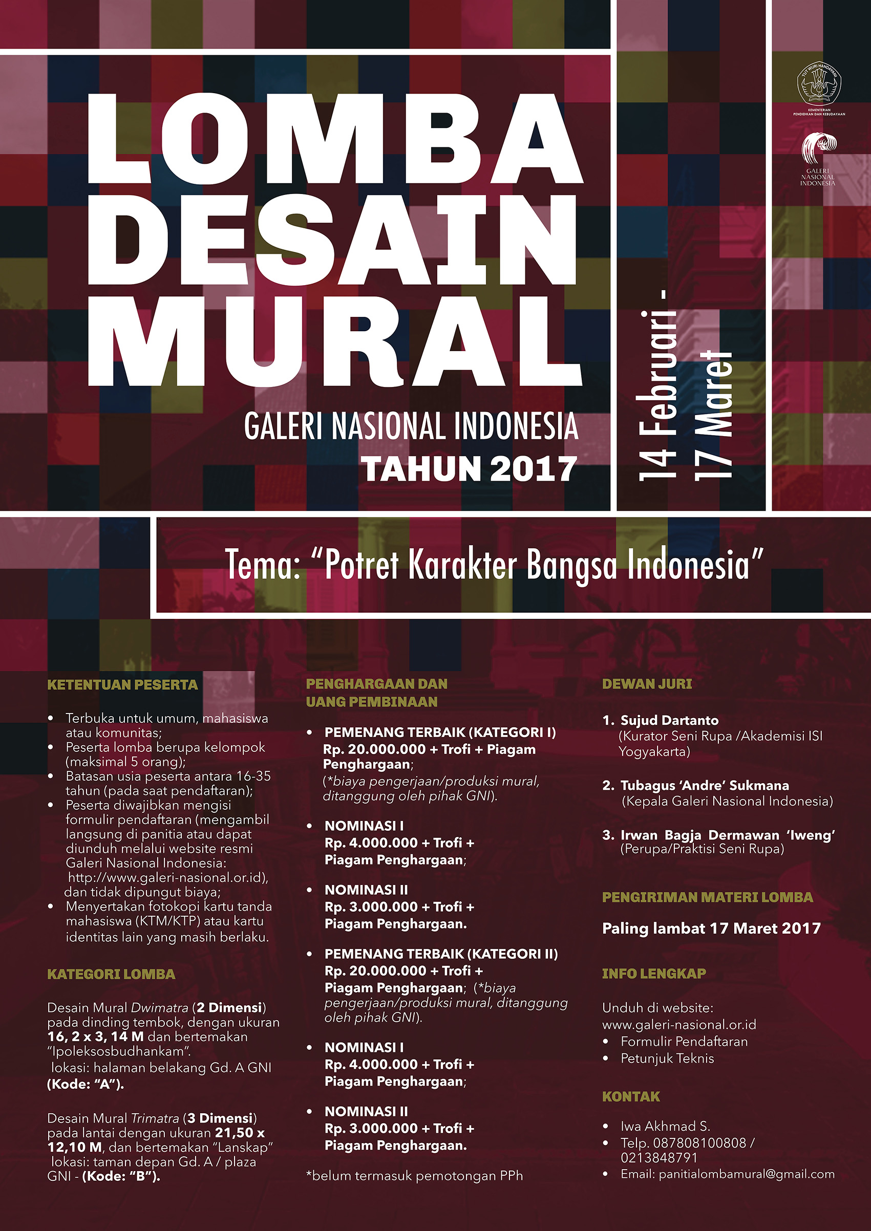 Lomba Desain Mural 2017 Tema “Potret Karakter Bangsa Indonesia”